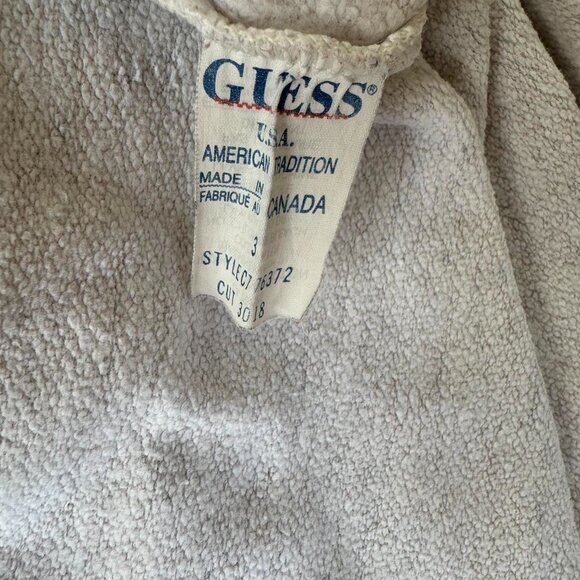 Vintage 80s GUESS Sweatshirt – Heather Beige, Size 3 - Picture 4 of 8